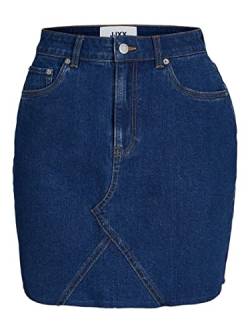 JJXX Damen JXHAZEL Short Skirt HW RH AKM LN Rock, Medium Blue Denim/Detail:AKM2, M von JACK & JONES