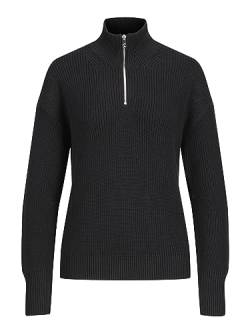 JJXX Damen Jxleya Twist Half Zip Strik Noos Strickpullover, Schwarz, XL EU von JACK & JONES