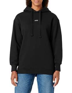 JJXX Women's JXCLEO LS Loose TIME Hoodie NOOS Kapuzenpullover, Black/Detail:EMB Moonbeam, L von JACK & JONES