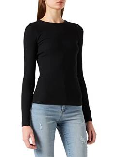 JJXX Women's JXFREYA LS Rib Tee NOOS T-Shirt, Black, XL von JACK & JONES