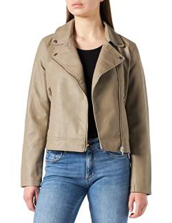 JJXX Women's JXGAIL Faux Leather Biker Jacket NOOS Kunstlederjacke, Brindle, XS von JACK & JONES