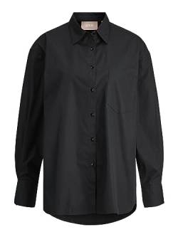 JJXX Women's JXJAMIE LS Relaxed POPLIN Shirt NOOS Bluse, Black, L von JACK & JONES