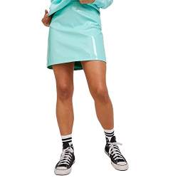 JJXX Women's JXROWE Short Faux Leather Skirt NOOS Rock, Aruba Blue/Detail:Shiny, M von JACK & JONES