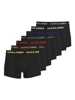 Jack & Jones Herren JACBASIC Trunks 7 Pack NOOS 12165587, Black/Black - Black - Black -, L von JACK & JONES