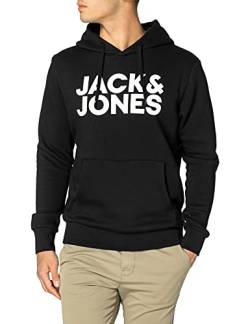 Jack & Jones Herren JJECORP Logo Sweat Hood 2PK MP Kapuzenpullover, Black/Pack:1Black 1Navy, XL von JACK & JONES