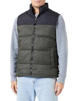 Jack & Jones Herren JJETOBY Bodywarmer Collar SN Weste, Rosin/Detail:Black Blocking, S von JACK & JONES