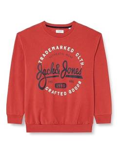 Jack & Jones JJMIKK Sweat Crew Neck PLS Pullover,Cinnabar,4XL Große Größen von JACK & JONES