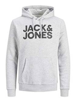 Jack & Jones Jjecorp Noos Logo-Kapuzenpullover für Herren, Grau (Light Grey Melange Detail: Reg Fit 19 Melange), XL von JACK & JONES