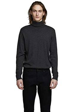 Jack & Jones Männlich Jjeemil Knit Neck Noos Rollkragenpullover, Grau (Dark Grey Melange Dark Grey Melange), S EU von JACK & JONES