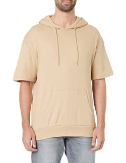 Jack & Jones Men's JACOVERSIZED SS Hoodie Kapuzenpullover, Fields of Rye, L von JACK & JONES