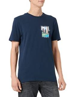 Jack & Jones Men's JORBOOSTER Tee SS Crew Neck July 22 T-Shirt, Navy Blazer, L von JACK & JONES