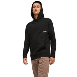 Jack & Jones Men's JORCLEAN Sweat Hood SN Kapuzenpullover, Black, L von JACK & JONES