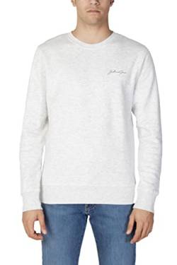 Jack & Jones Men's JORFERRY Sweat Crew Neck FST Sweatshirt, White Melange/Detail:SMALL Scale, XL von JACK & JONES