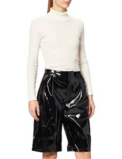 Jack & Jones Women's JJXX JXJADEN Faux Leather Berm HW Shorts NOOS Kunstledershorts, Black/Detail:Shiny, L von JACK & JONES