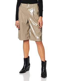 Jack & Jones Women's JJXX JXJADEN Faux Leather Berm HW Shorts NOOS Kunstledershorts, Brindle/Detail:Shiny, M von JACK & JONES