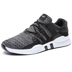 JACKSHIBO Schuhe Sneaker Herren Laufschuhe Damen Leicht Sportschuhe Gym Turnschuhe Outdoor Atmungsaktiv Freizeit Fitnessschuhe, 01 Grau 40 EU von JACKSHIBO