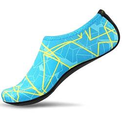 JACKSHIBO Schwimmschuhe Damen Barfussschuhe Barfußschuhe Herren Badeschuhe Wasserschuhe Strandschuhe Surfschuhe Aquaschuhe. 07 Grün 43/44 EU XXL von JACKSHIBO