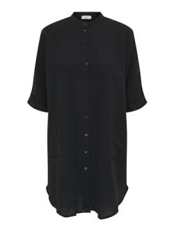 JDY Damen Long Musselin-Bluse JDYTheis Life 3/4-Ärmel Longshirt Oversized 15204625 Black 36 von JACQUELINE DE YONG