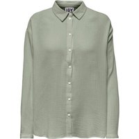 JACQUELINE de YONG Blusenshirt Elegantes Hemd Langarm Bluse in Knitteroptik JDYTHEIS 4944 in Mint von JACQUELINE de YONG