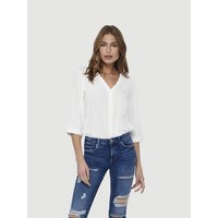 JACQUELINE de YONG Blusenshirt Leichtes Crepe Hemd Blusen Shirt Basic Top Oberteil JDYLION 7075 in Weiß von JACQUELINE de YONG