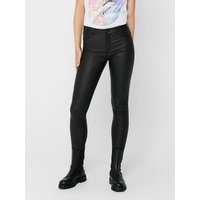 JACQUELINE de YONG Lederimitathose Skinny Jeans Leder Optik High Waist Stretch Coated Denim Pants (1-tlg) 3358 in Schwarz von JACQUELINE de YONG