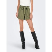 JACQUELINE de YONG Shorts Kurze Stoff Shorts Paperback Hose aus Leinen JDYSAY 4910 in Grün von JACQUELINE de YONG