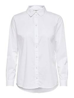 JDY Damen Bluse JDYMIO L/S Shirt WVN NOOS, Weiß (White), 34 von JACQUELINE de YONG