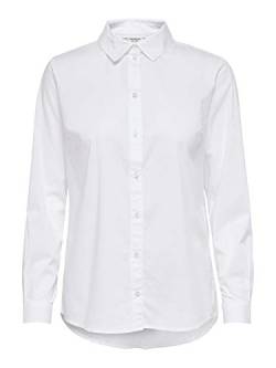 JDY Damen Bluse JDYMIO L/S Shirt WVN NOOS, Weiß (White), 40 von JACQUELINE de YONG