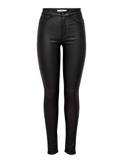 JDY Damen JDYnewthunder Coated High Skn PNT Noos Hose, Schwarz (Black), L/L34 von JACQUELINE de YONG