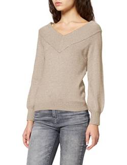 JDY Damen Jdyshanon L/S Off Shoulder Pull Knt Noos, Beige (Beige Beige), XS von JACQUELINE de YONG