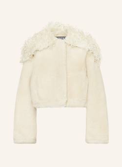 Jacquemus Echtfell-Jacke La Veste Piloni beige von JACQUEMUS