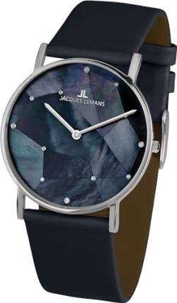 JACQUES LEMANS Damen-Uhren Analog Quarz One Size Blau 32016500 von JACQUES LEMANS