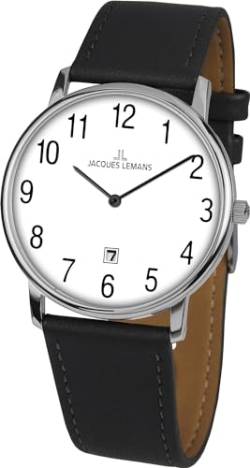 JACQUES LEMANS Herren Analog Quarz Uhr 1-2003D von JACQUES LEMANS