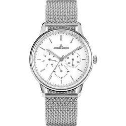 JACQUES LEMANS Unisex-Uhren Analog Quarz One Size Silber/Weiß 32016513 von JACQUES LEMANS