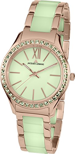 Jacques Lemans Damen-Armbanduhr Rome Analog Quarz Edelstahl beschichtet 1-1797N von JACQUES LEMANS