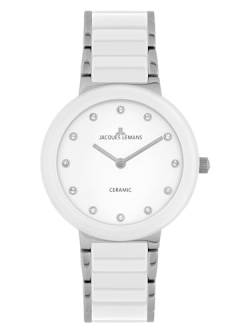 Jacques Lemans Damen-Uhren Analog Quarz One Size Weiß 32016865 von JACQUES LEMANS