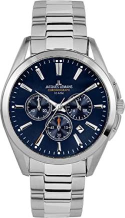 Jacques Lemans Derby Herren Chronograph 1-1945.1E, Armband von JACQUES LEMANS