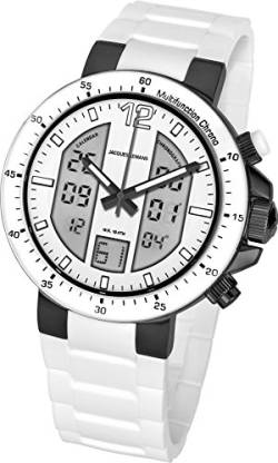 Jacques Lemans Herren Analog-Digital Quarz Smart Watch Armbanduhr mit Silikon Armband 1-1726G von JACQUES LEMANS