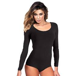 JADEA Body Damen Hals Lollo Art. 4154 Langarm, Größe L, Schwarz von JADEA