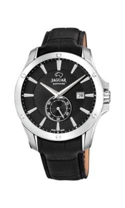 JAGUAR J878/4 Herren-Armbanduhr aus der Kollektion Acamar, Gehäuse 44 mm, schwarzem Lederarmband von JAGUAR