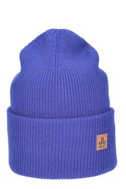 JAIL JAM moderne Unisex Wool Beanie 'Spandau' mit hoher Krempe, Damen Herren Seemannsmütze, doppellagig, Mütze:Royal Blue von JAIL JAM