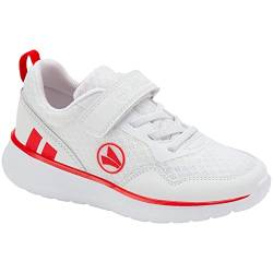 JAKO Performance Junior Sneaker, Weiß/Rot, 28 EU von JAKO