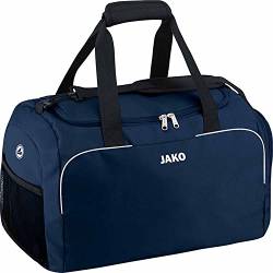 JAKO Sporttasche Herren Classico Bambini Marine 38 x 21 x 28 cm I Kleine Sporttasche mit Innentasche, geräumigem Hauptfach mit 2 Wege-Reißverschluss & Mesh-Fach von JAKO