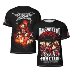 Babymetal Herren Rundhals T-Shirt Lässig Kurzarm Neuheit Schwarz Tshirts T Shirts Merch Tees Tops Für Männer Fans Geschenk Mens von JALCH