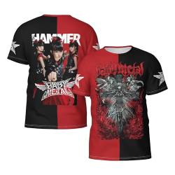 Babymetal Herren Rundhals T-Shirt Lässig Kurzarm Neuheit Schwarz Tshirts T Shirts Merch Tees Tops Für Männer Fans Geschenk Mens von JALCH