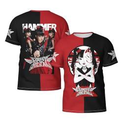 Babymetal Herren Rundhals T-Shirt Lässig Kurzarm Neuheit Schwarz Tshirts T Shirts Merch Tees Tops Für Männer Fans Geschenk Mens von JALCH