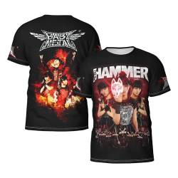 Babymetal Herren Rundhals T-Shirt Lässig Kurzarm Neuheit Schwarz Tshirts T Shirts Merch Tees Tops Für Männer Fans Geschenk Mens von JALCH