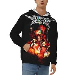 JALCH Babymetal Logo Schwarz Hoodie Herren Kapuzenpullover Langarm Sweatshirts mit Taschen lässige Oberbekleidung Pullover Für Männer von JALCH