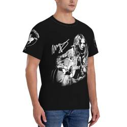 Neil Young Crazy Horse Logo Herren T-Shirt Basic Rundhals T Shirt Kurzarm Kleidung Tops Bluse Tee für Männer Kurzarmshirt Tshirt von JALCH