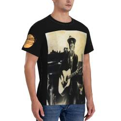 Neil Young Crazy Horse Logo Herren T-Shirt Basic Rundhals T Shirt Kurzarm Kleidung Tops Bluse Tee für Männer Kurzarmshirt Tshirt von JALCH